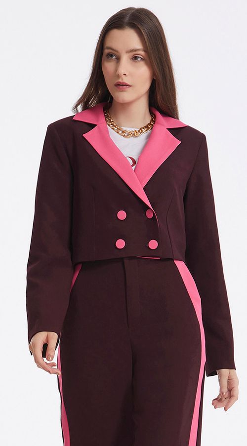 Blazer Iódice Bicolor Roxo