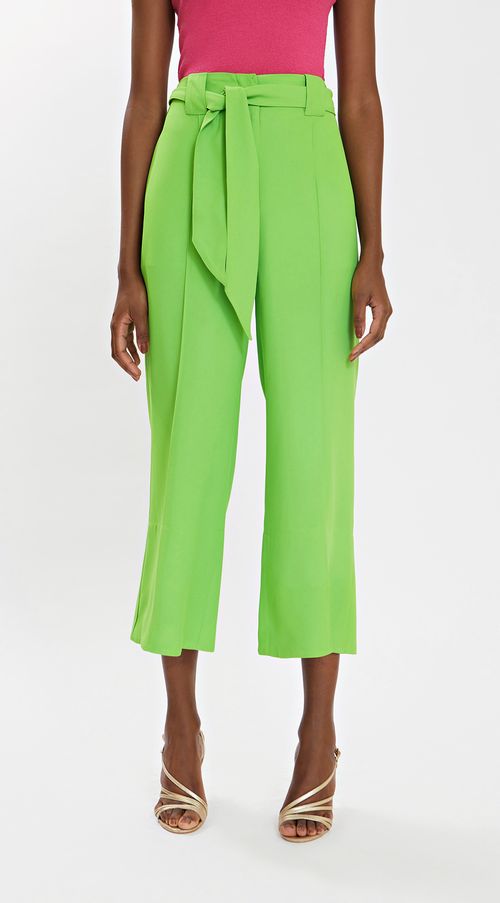 Calca Iódice Pantalona Cós Alto Com Faixa Verde