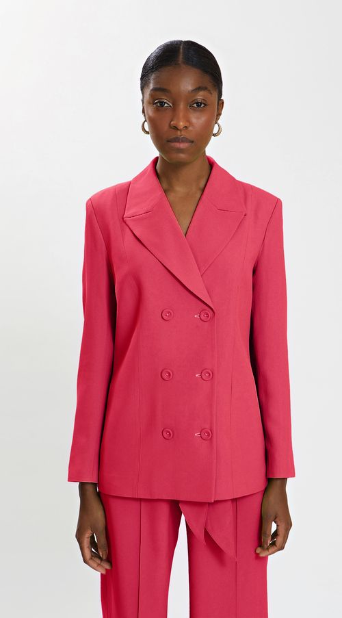 Blazer Iódice Com Recorte Rosa