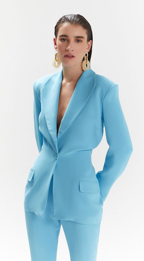 Blazer Iódice Com Bolso Azul