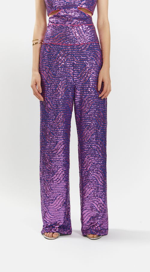 Calca Iódice Reta Cós Largo Básica Azul