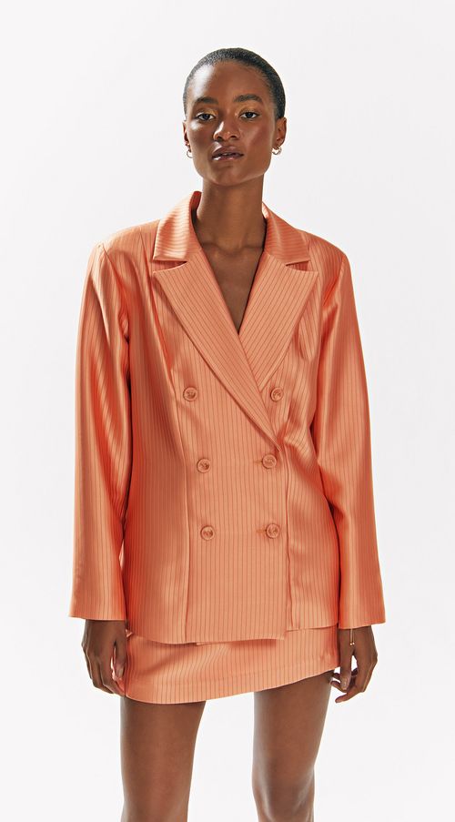 Blazer Iódice Detalhe Botão Laranja