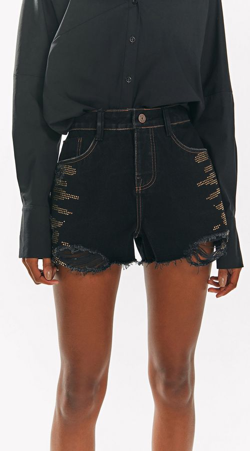 Shorts Iódice Five Pockets Com Termocolante Preto