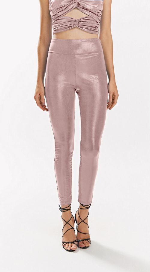 Calca Iódice Legging Cós Alto Básica Rosa