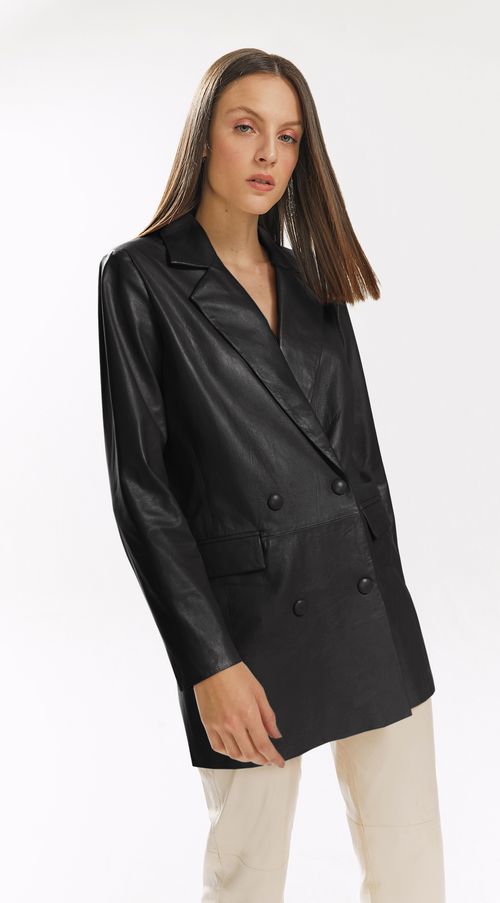 Blazer Iódice Detalhe Botão Preto