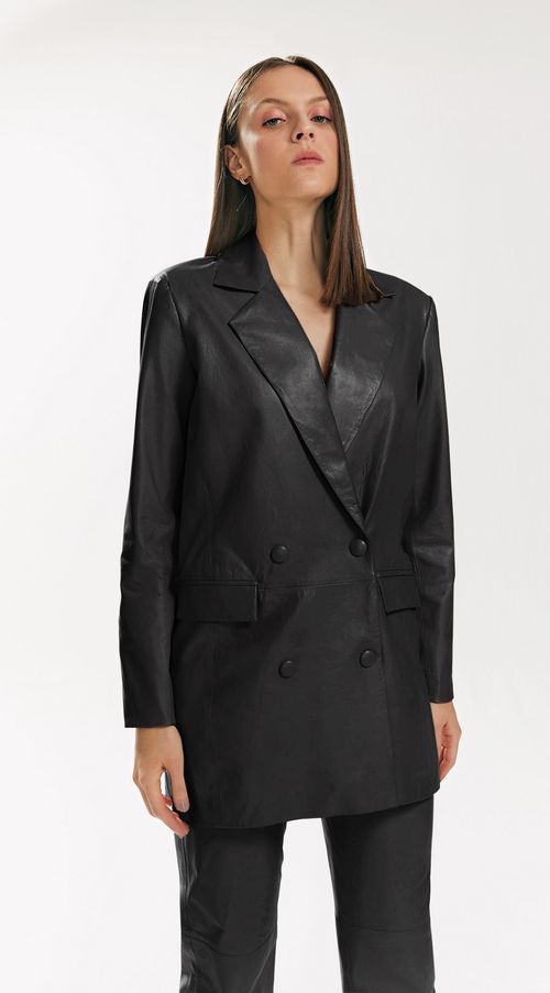 Blazer Iódice Detalhe Botão Preto