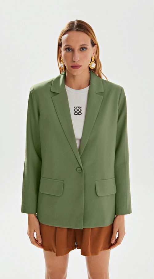 Blazer Iódice Com Lapela Verde