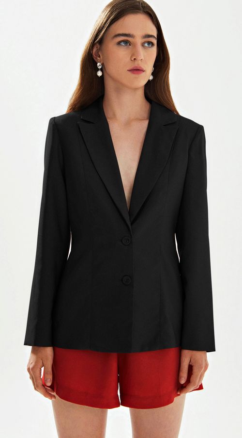 Blazer Iódice Detalhe Torção Cóstas Preto