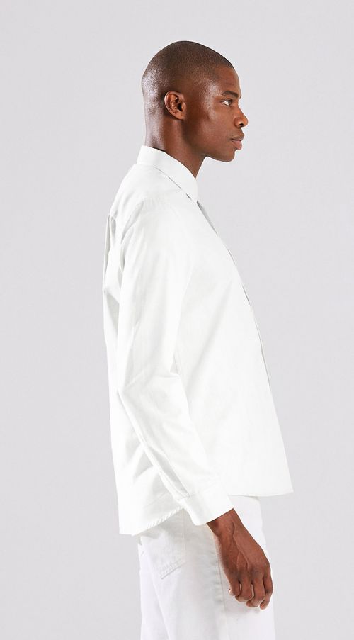 Camisa Manga Longa Com Pala Branco
