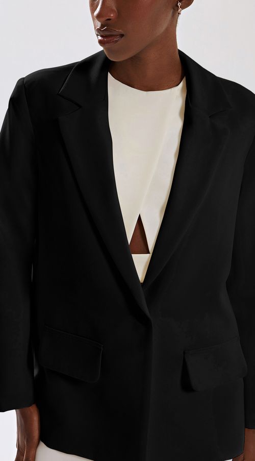 Blazer Iódice Com Botão Preto