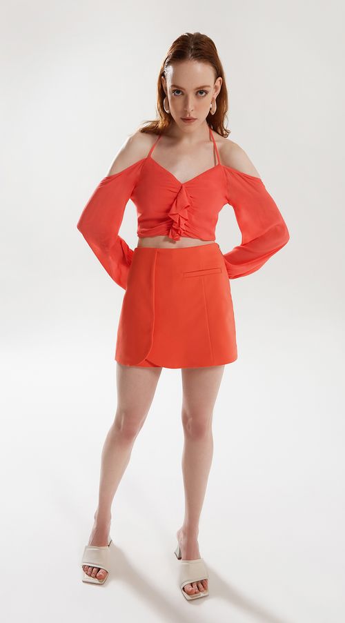 Shorts Iódice Saia Bolso Embutido Rosa