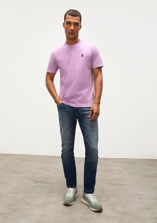 Calca Reta Cós Intermediário Bolso Relogio Jeans
