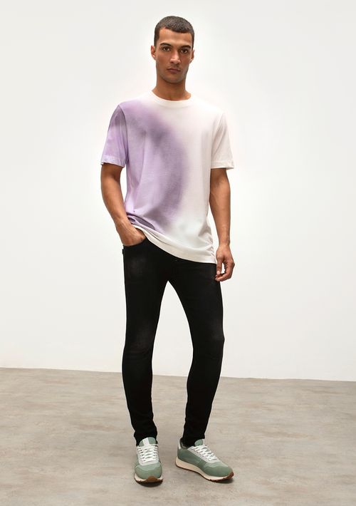 Calca Skinny Cós Baixo Bolso Relogio Preto