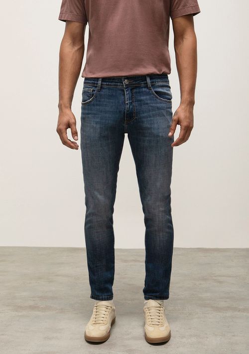 Calca Skinny Cós Baixo Bolso Relogio Jeans