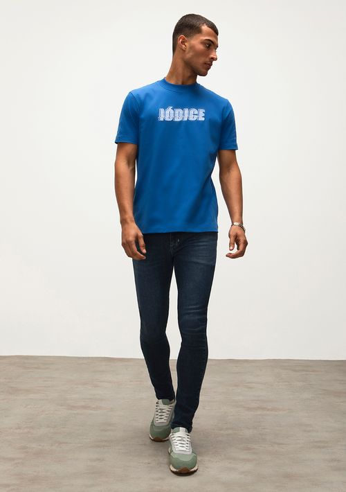 Calca Skinny Cós Baixo Detalhe Bolso Traseiro Jeans