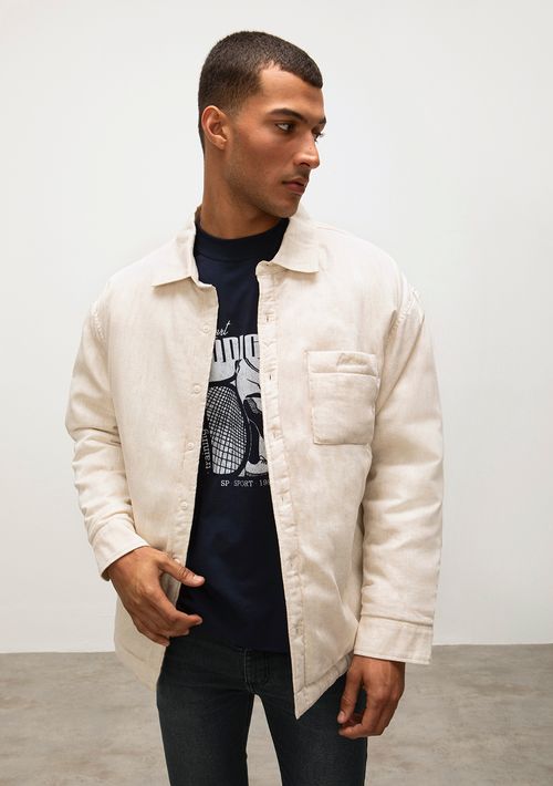 Camisa Manga Longa Com Bordado Off White