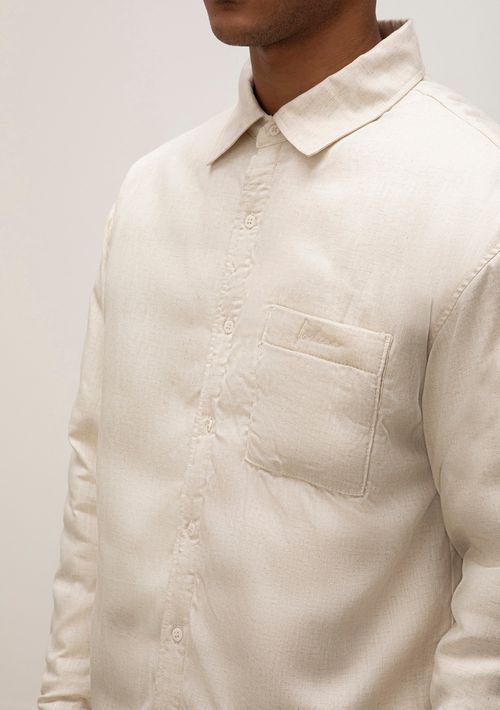 Camisa Manga Longa Com Bordado Off White