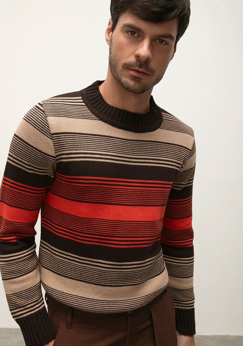 Blusa Careca Manga Longa Tricôt Marrom