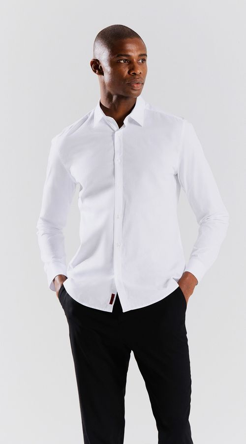 Camisa Manga Longa Com Pregas Branco