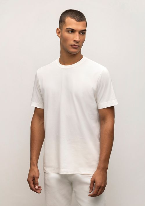 Camiseta Reta Careca Lavada Estampa Costas Off White