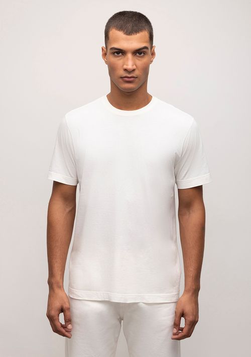 Camiseta Reta Careca Lavada Estampa Costas Off White
