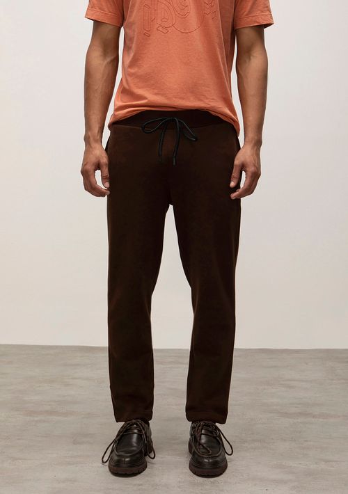 Calca Jogger Cós Elástico Cordão Cós Marrom