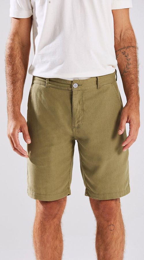 Bermuda Reta Bolso Faca Verde