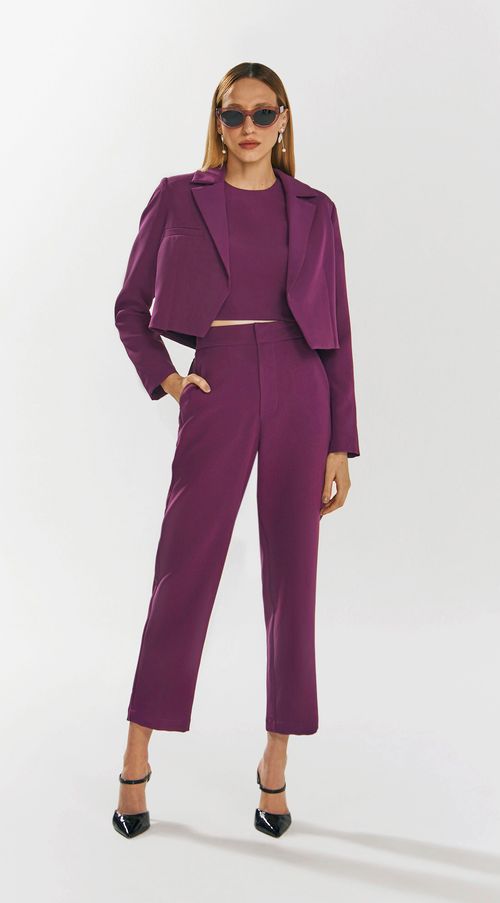 Blazer Iódice Com Recorte Roxo