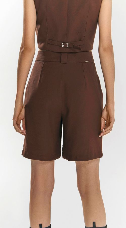 Bermuda Iódice Reta Barra Italiana Marrom