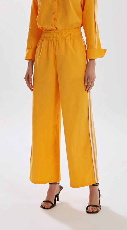 Calca Iódice Pantacourt Cós Alto Detalhe Lateral Amarelo