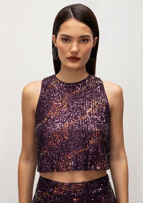 Regata Iódice Decote U Detalhe Vivo Roxo