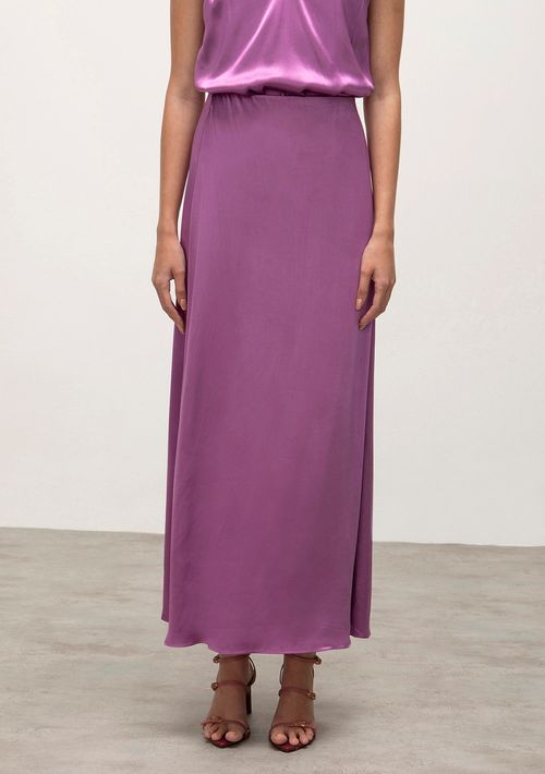 Saia Iódice Longa Reta Com Pence Roxo