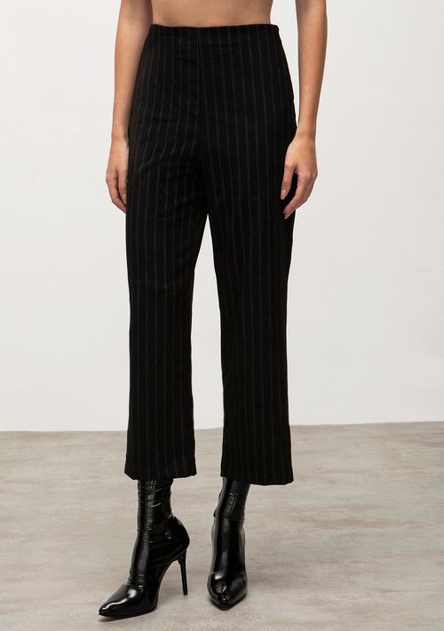 Calca Iódice Slim Cós Alto Básica Preto