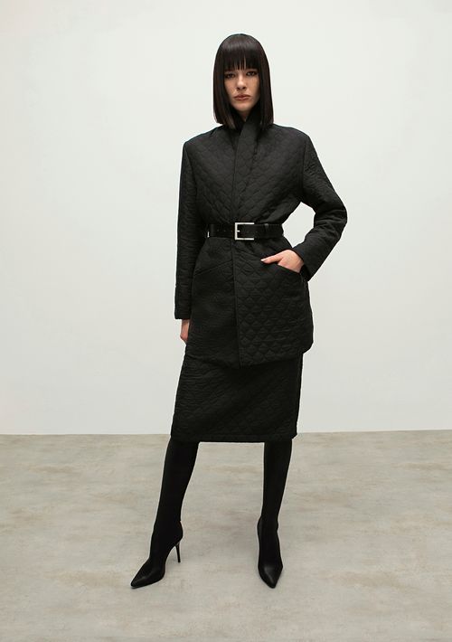 Casaco Iódice Médio Sobretudo Preto