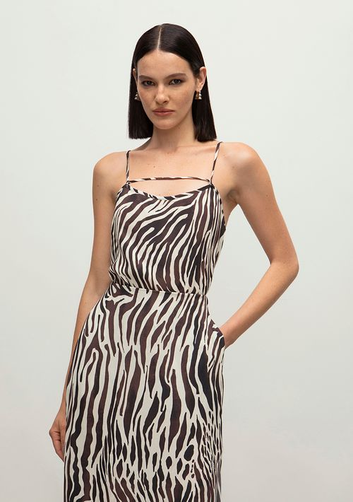 Blusa Iódice Decote Redondo Alça Com Amarração Marrom