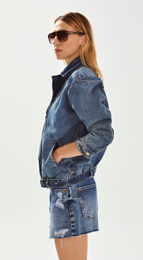 Shorts Iódice Five Pockets Barra A Fio Jeans