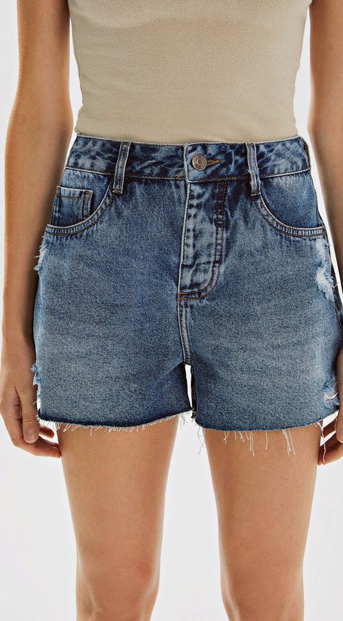 Shorts Iódice Five Pockets Barra A Fio Jeans