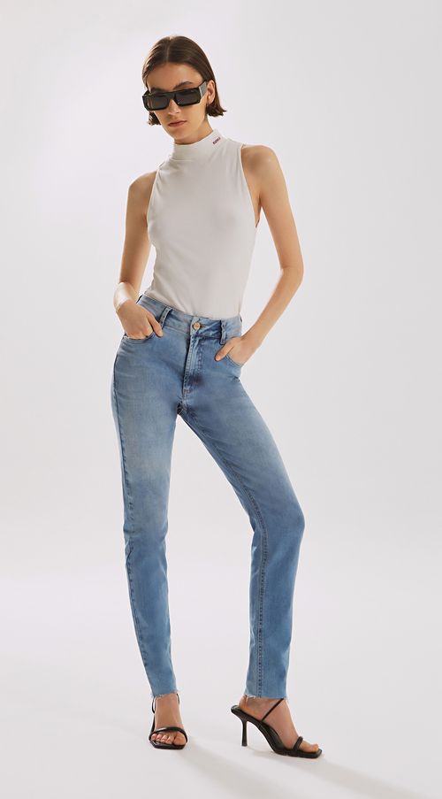 Calca Iódice Skinny Cós Alto Tradicional Jeans