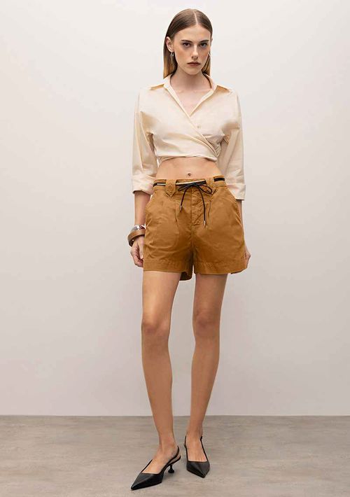 Shorts Iódice Alfaiataria Tradicional Bege