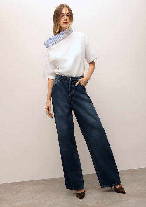 Calça Iódice Five Pockets Cós Baixo Tradicional Jeans
