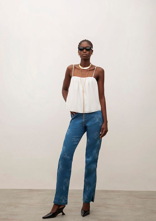 Regata Iódice Decote Reto Detalhe Alças Off White