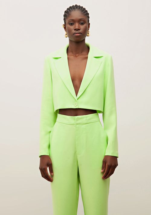 Blazer Iódice Com Recorte Básico Verde