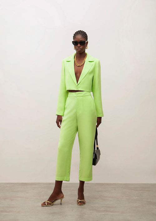 Blazer Iódice Com Recorte Básico Verde