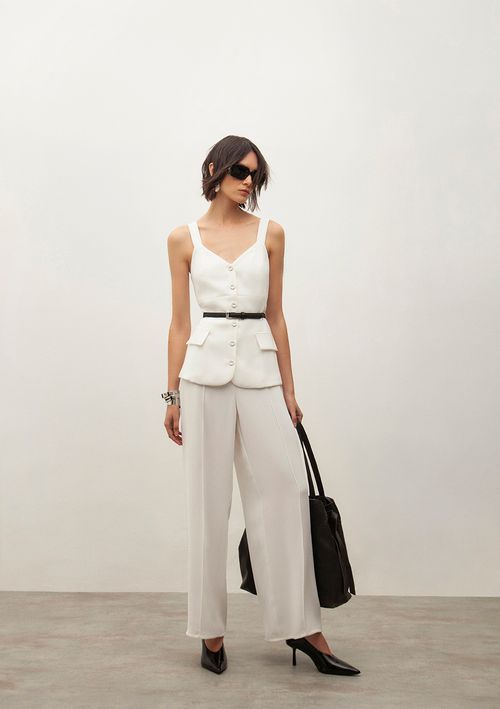Calça Iódice Wide Alta Off White
