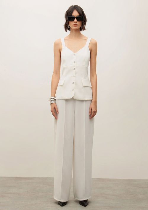 Calça Iódice Wide Alta Off White
