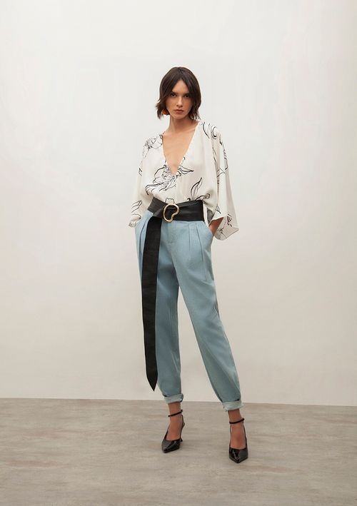 Calça Iódice Cenoura Média Azul