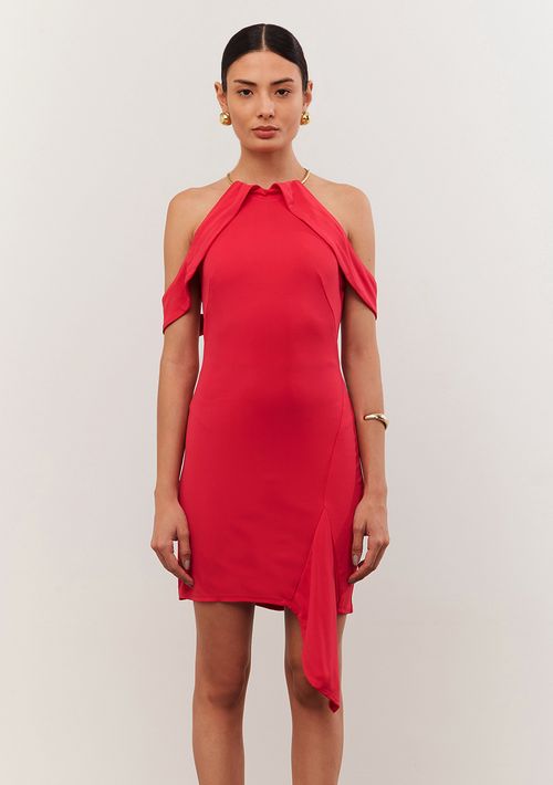 Vestido Iódice Curto Frente Única Detalhe Aviamentos Pink