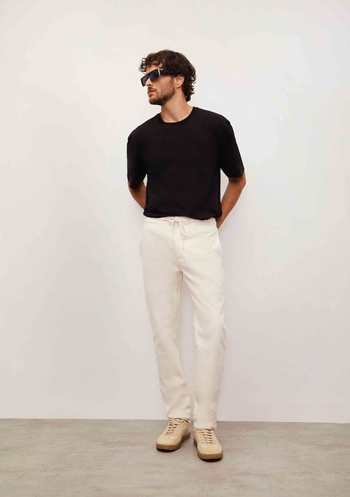 Calca Slim Média Off White