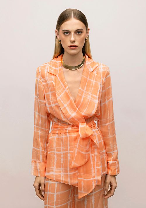 Blazer Iódice Tradicional Com Faixa Laranja