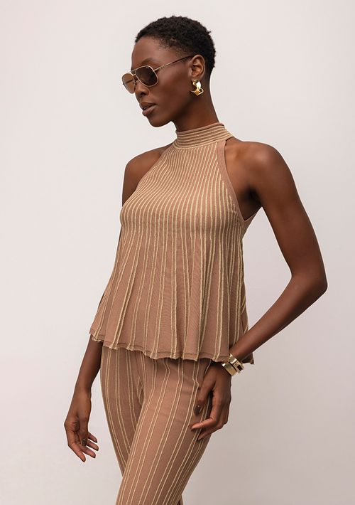 Regata Iódice Cava Francesa Tricot Marrom